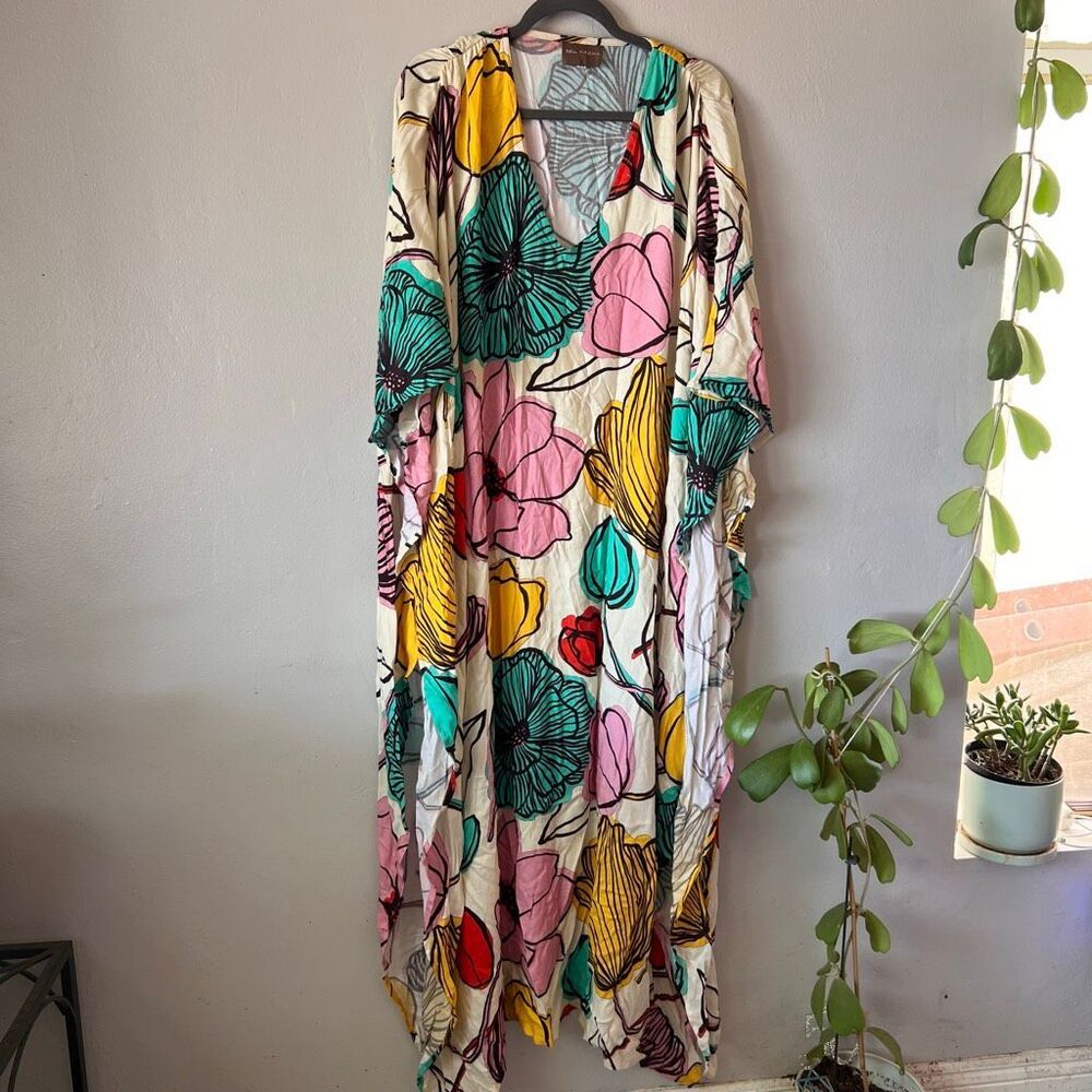 Bel Kazan floral caftan maxi, missing the waist strap